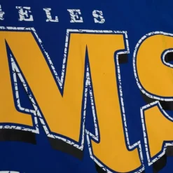 Men Mitchell & Ness Hoodies & Sweatshirts-Fashion Fleece Crew Los Angeles Rams