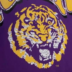 Men Mitchell & Ness Hoodies & Sweatshirts-Fashion Fleece Crew Louisiana State University