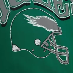 Men Mitchell & Ness Hoodies & Sweatshirts-Fashion Fleece Crew Philadelphia Eagles