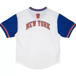 Men Mitchell & Ness T-Shirts & Tops-Fashion Mesh V-Neck New York Knicks
