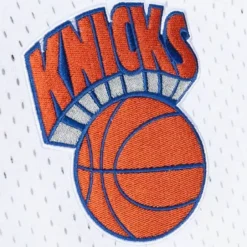 Men Mitchell & Ness T-Shirts & Tops-Fashion Mesh V-Neck New York Knicks