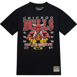 Men Mitchell & Ness T-Shirts & Tops-Finals Tee Chicago Bulls