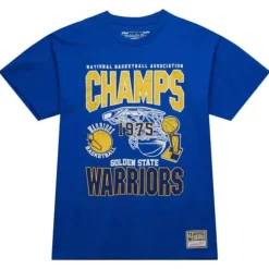 Men Mitchell & Ness T-Shirts & Tops-Finals Tee Golden State Warriors