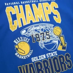 Men Mitchell & Ness T-Shirts & Tops-Finals Tee Golden State Warriors