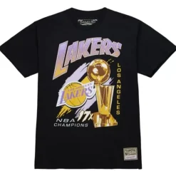 Men Mitchell & Ness T-Shirts & Tops-Finals Tee Los Angeles Lakers