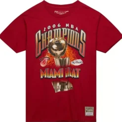 Men Mitchell & Ness T-Shirts & Tops-Finals Tee Miami Heat