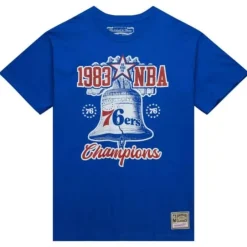 Men Mitchell & Ness T-Shirts & Tops-Finals Tee Philadelphia 76Ers