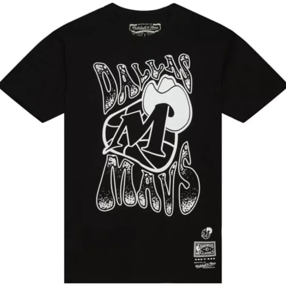 Men Mitchell & Ness T-Shirts & Tops-Flashbacks Tee Dallas Mavericks