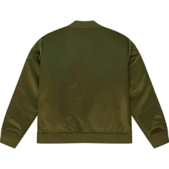 Men Mitchell & Ness Jackets & Outerwear-Flight Satin Bomber Jacket Toronto Raptors