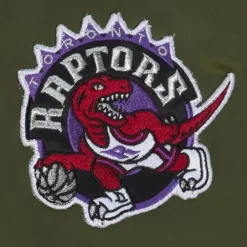 Men Mitchell & Ness Jackets & Outerwear-Flight Satin Bomber Jacket Toronto Raptors