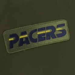 Men Mitchell & Ness Jackets & Outerwear-Flight Satin Bomber Jacket Indiana Pacers