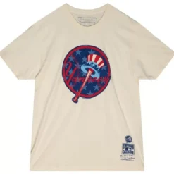 Men Mitchell & Ness T-Shirts & Tops-Freedom Tee New York Yankees