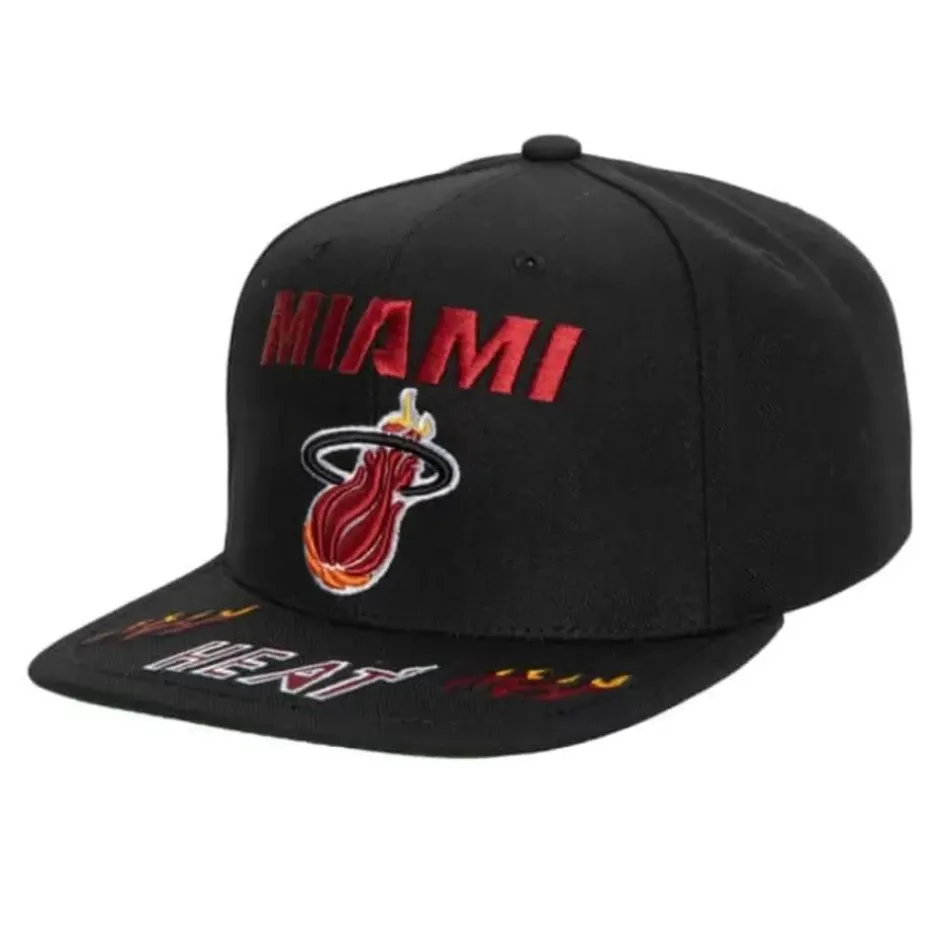 Mitchell & Ness Snapback-Front Loaded Snapback Hwc Miami Heat