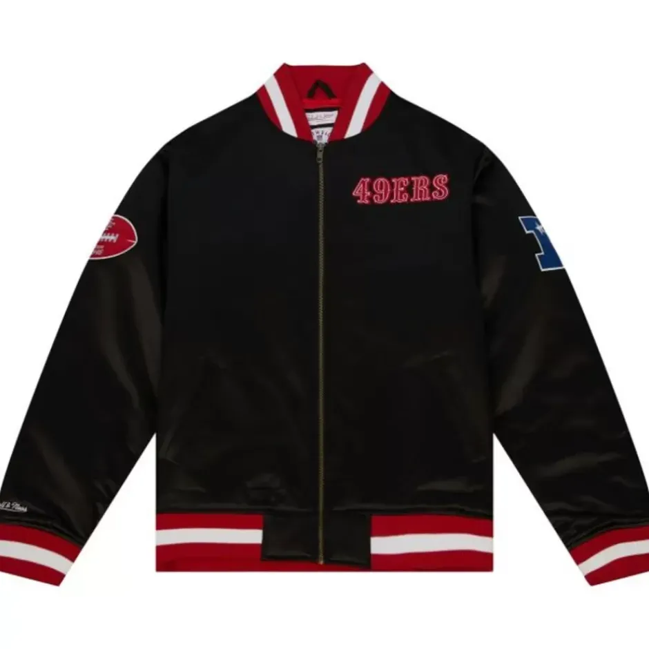 Men Mitchell & Ness Jackets & Outerwear-Fttb Heavyweight Satin Jacket San Francisco 49Ers