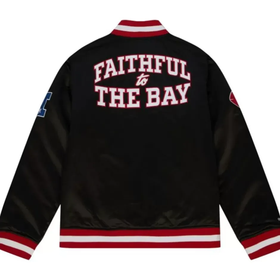 Men Mitchell & Ness Jackets & Outerwear-Fttb Heavyweight Satin Jacket San Francisco 49Ers