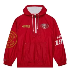 Men Mitchell & Ness Jackets & Outerwear-Fttb Team Og Anorak Windbreaker San Francisco 49Ers