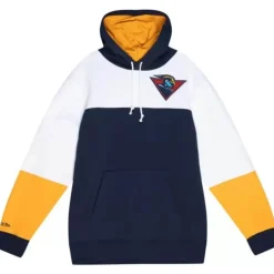 Men Mitchell & Ness Hoodies & Sweatshirts-Fusion Fleece 2.0 Golden State Warriors