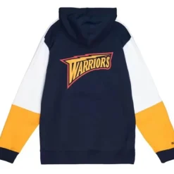 Men Mitchell & Ness Hoodies & Sweatshirts-Fusion Fleece 2.0 Golden State Warriors