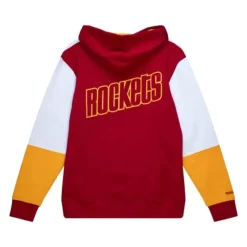 Men Mitchell & Ness Hoodies & Sweatshirts-Fusion Fleece 2.0 Houston Rockets