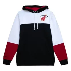 Men Mitchell & Ness Hoodies & Sweatshirts-Fusion Fleece 2.0 Miami Heat