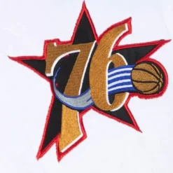 Men Mitchell & Ness Hoodies & Sweatshirts-Fusion Fleece 2.0 Philadelphia 76Ers
