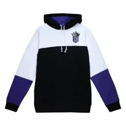 Men Mitchell & Ness Hoodies & Sweatshirts-Fusion Fleece 2.0 Sacramento Kings