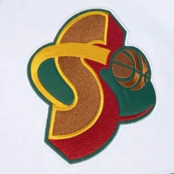 Men Mitchell & Ness Hoodies & Sweatshirts-Fusion Fleece 2.0 Seattle Supersonics