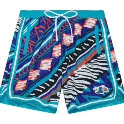 Men Mitchell & Ness Shorts-Game Day Pattern Short Charlotte Hornets