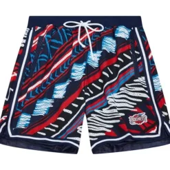 Men Mitchell & Ness Shorts-Game Day Pattern Short Houston Rockets