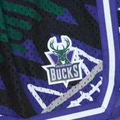 Men Mitchell & Ness Shorts-Game Day Pattern Short Milwaukee Bucks