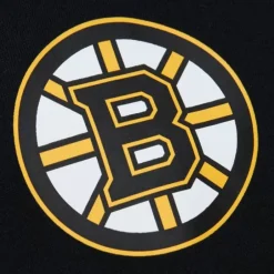 Men Mitchell & Ness Hoodies & Sweatshirts-Game Time Fleece Hoodie Current Logo Boston Bruins
