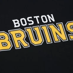Men Mitchell & Ness Hoodies & Sweatshirts-Game Time Fleece Hoodie Current Logo Boston Bruins