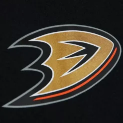Men Mitchell & Ness Hoodies & Sweatshirts-Game Time Fleece Hoodie Current Logo Anaheim Ducks