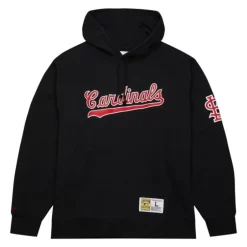 Men Mitchell & Ness Hoodies & Sweatshirts-Game Time Fleece Hoodie Vintage Logo St. Louis Cardinals