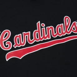 Men Mitchell & Ness Hoodies & Sweatshirts-Game Time Fleece Hoodie Vintage Logo St. Louis Cardinals