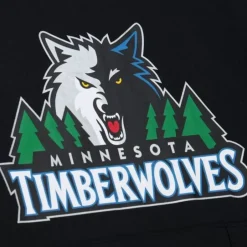 Men Mitchell & Ness Hoodies & Sweatshirts-Game Time Fleece Hoodie Vintage Logo Minnesota Timberwolves
