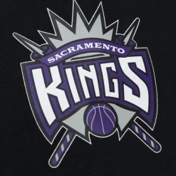 Men Mitchell & Ness Hoodies & Sweatshirts-Game Time Fleece Hoodie Vintage Logo Sacramento Kings
