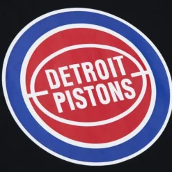 Men Mitchell & Ness Hoodies & Sweatshirts-Game Time Fleece Hoodie Vintage Logo Detroit Pistons
