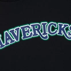 Men Mitchell & Ness Hoodies & Sweatshirts-Game Time Fleece Hoodie Vintage Logo Dallas Mavericks