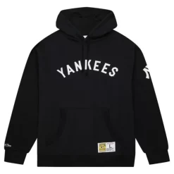 Men Mitchell & Ness Hoodies & Sweatshirts-Game Time Fleece Hoodie Vintage Logo New York Yankees