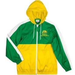Men Mitchell & Ness Jackets & Outerwear-Gameday Lightweight Windbreaker Seattle Supersonics