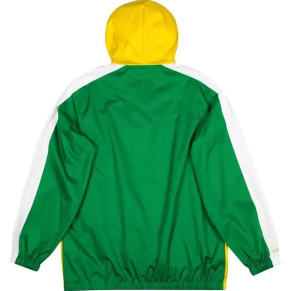 Men Mitchell & Ness Jackets & Outerwear-Gameday Lightweight Windbreaker Seattle Supersonics