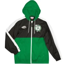 Men Mitchell & Ness Jackets & Outerwear-Gameday Lightweight Windbreaker Boston Celtics