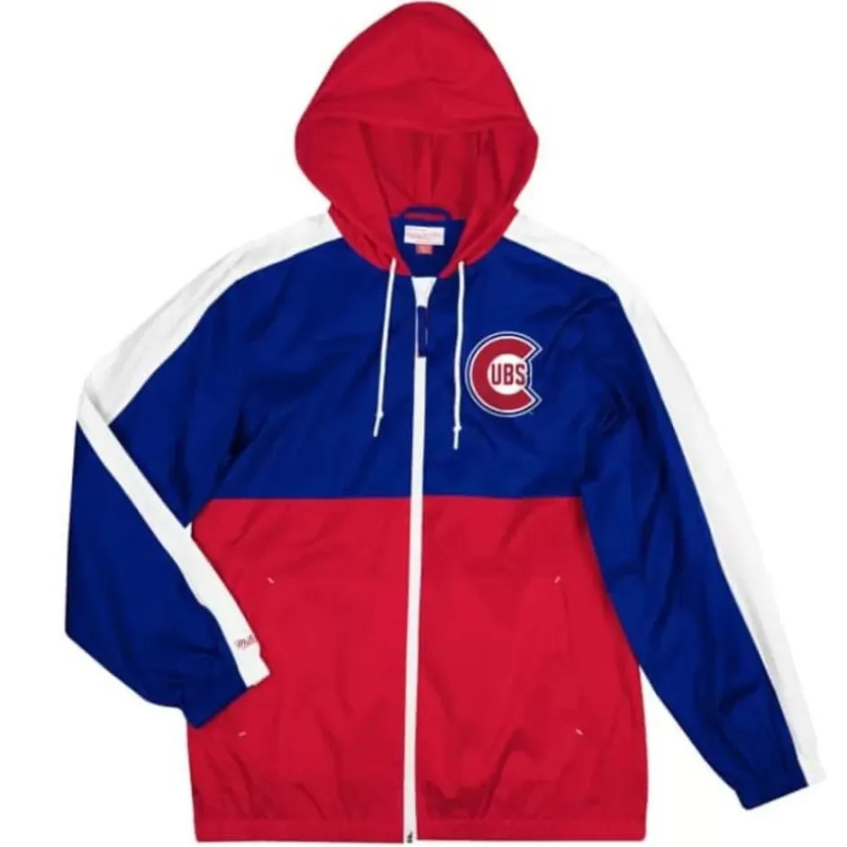 Men Mitchell & Ness Jackets & Outerwear-Gameday Lightweight Windbreaker Chicago Cubs