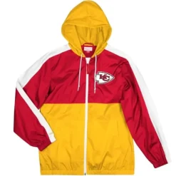 Men Mitchell & Ness Jackets & Outerwear-Gameday Lightweight Windbreaker Kansas City Chiefs