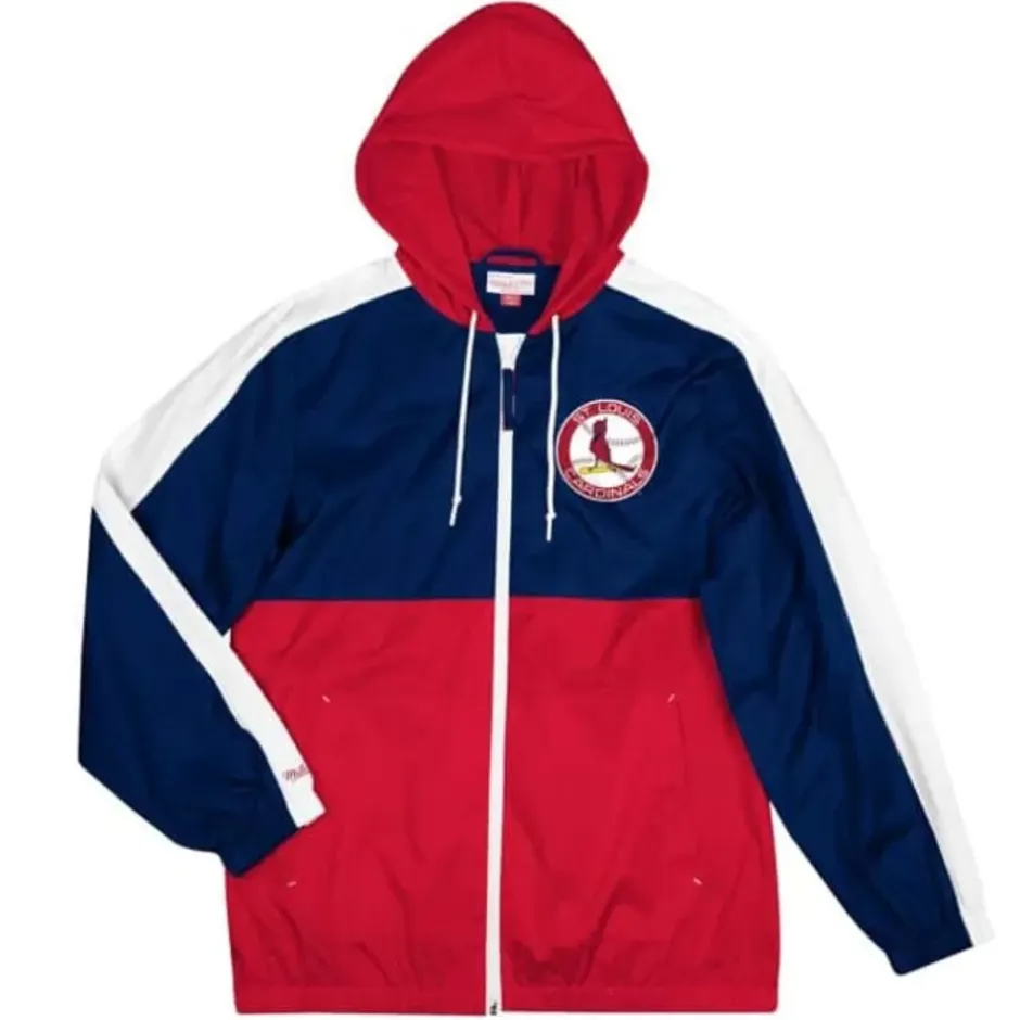 Men Mitchell & Ness Jackets & Outerwear-Gameday Lightweight Windbreaker St. Louis Cardinals