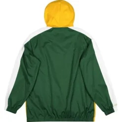 Men Mitchell & Ness Jackets & Outerwear-Gameday Lightweight Windbreaker Green Bay Packers