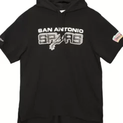 Men Mitchell & Ness T-Shirts & Tops-Gameday Ss Ft Hoodie San Antonio Spurs