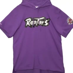 Men Mitchell & Ness T-Shirts & Tops-Gameday Ss Ft Hoodie Toronto Raptors