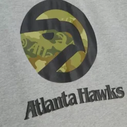 Men Mitchell & Ness Hoodies & Sweatshirts-Ghost Green Camo Hoodie Atlanta Hawks